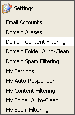 Select Domain Content Filtering