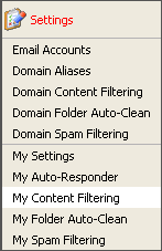 Select My Content Filtering